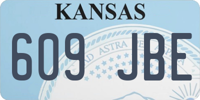 KS license plate 609JBE