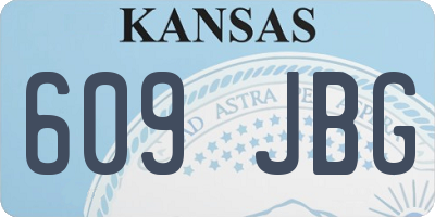 KS license plate 609JBG