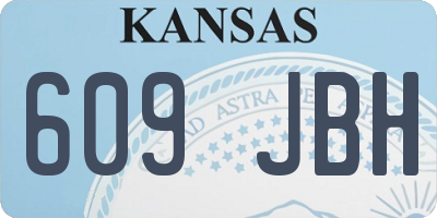 KS license plate 609JBH