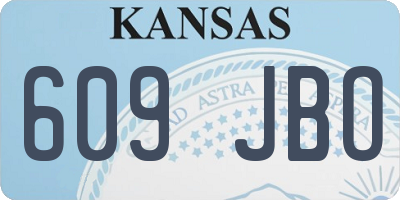 KS license plate 609JBO