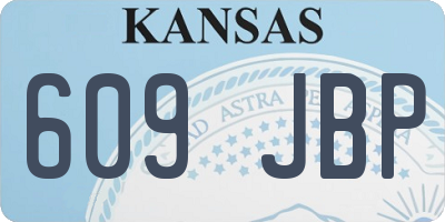 KS license plate 609JBP