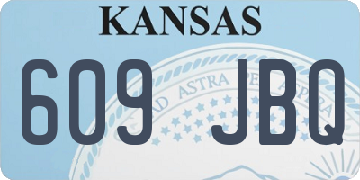 KS license plate 609JBQ