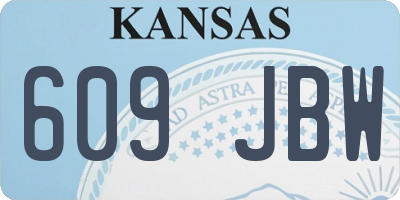 KS license plate 609JBW