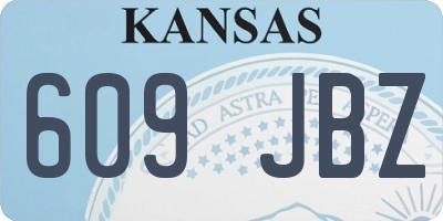 KS license plate 609JBZ