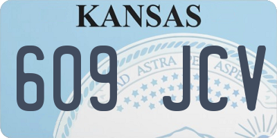KS license plate 609JCV