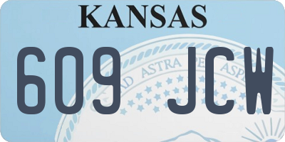 KS license plate 609JCW