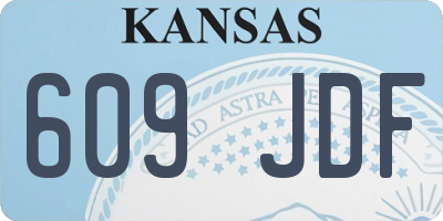 KS license plate 609JDF