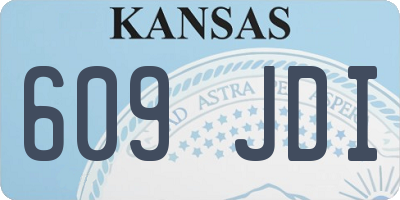 KS license plate 609JDI