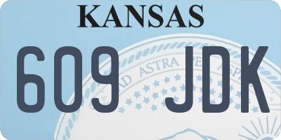 KS license plate 609JDK