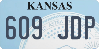 KS license plate 609JDP