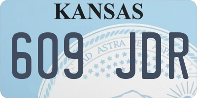 KS license plate 609JDR