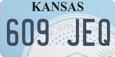 KS license plate 609JEQ