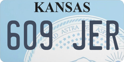 KS license plate 609JER