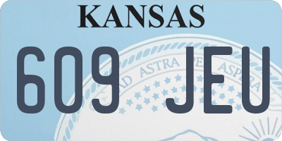 KS license plate 609JEU