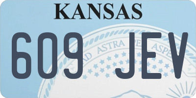 KS license plate 609JEV
