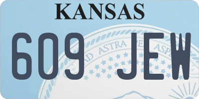 KS license plate 609JEW