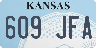 KS license plate 609JFA
