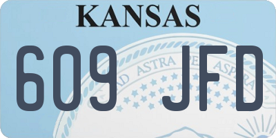 KS license plate 609JFD