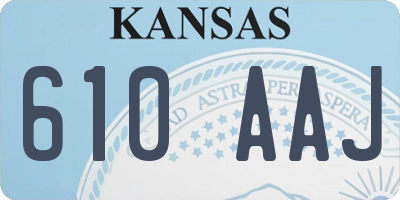 KS license plate 610AAJ