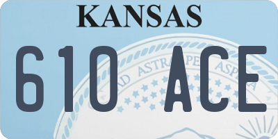 KS license plate 610ACE