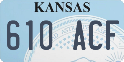 KS license plate 610ACF