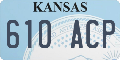 KS license plate 610ACP