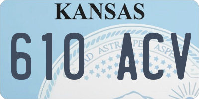 KS license plate 610ACV