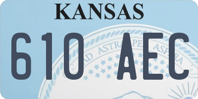 KS license plate 610AEC