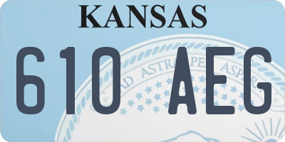 KS license plate 610AEG