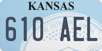 KS license plate 610AEL