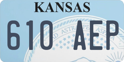 KS license plate 610AEP