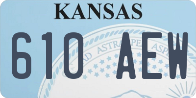 KS license plate 610AEW