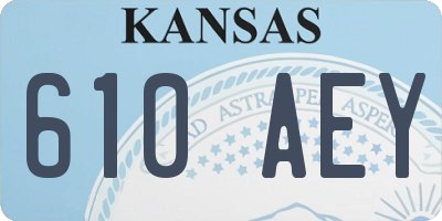 KS license plate 610AEY