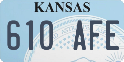 KS license plate 610AFE