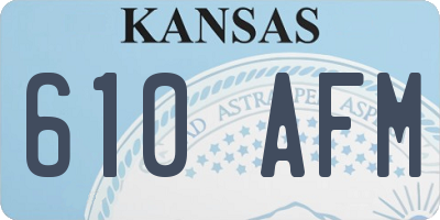 KS license plate 610AFM