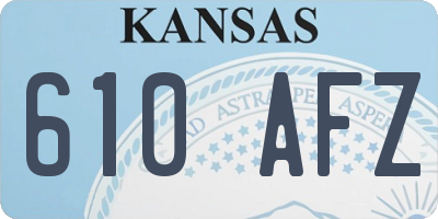 KS license plate 610AFZ