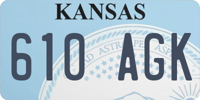 KS license plate 610AGK
