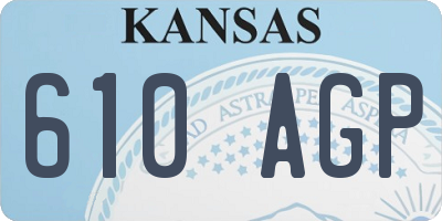 KS license plate 610AGP