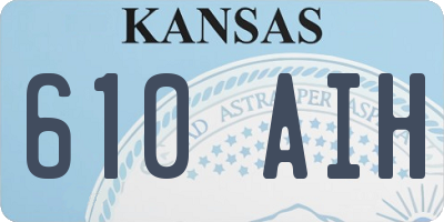 KS license plate 610AIH
