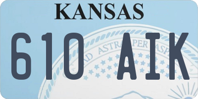 KS license plate 610AIK