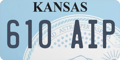 KS license plate 610AIP