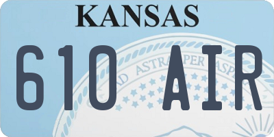 KS license plate 610AIR