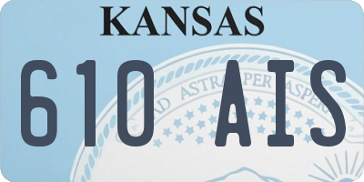 KS license plate 610AIS