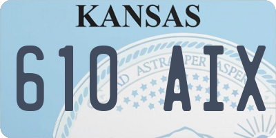KS license plate 610AIX