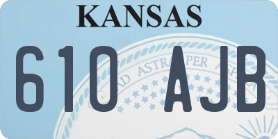 KS license plate 610AJB