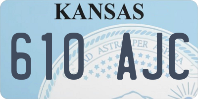 KS license plate 610AJC