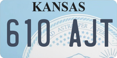 KS license plate 610AJT