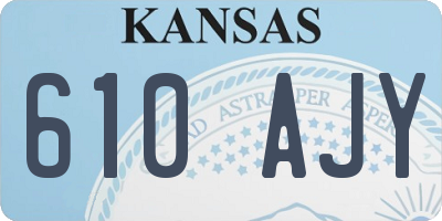 KS license plate 610AJY