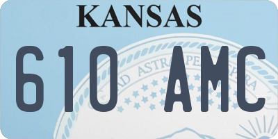 KS license plate 610AMC