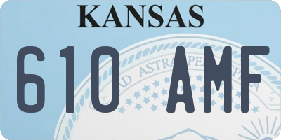 KS license plate 610AMF